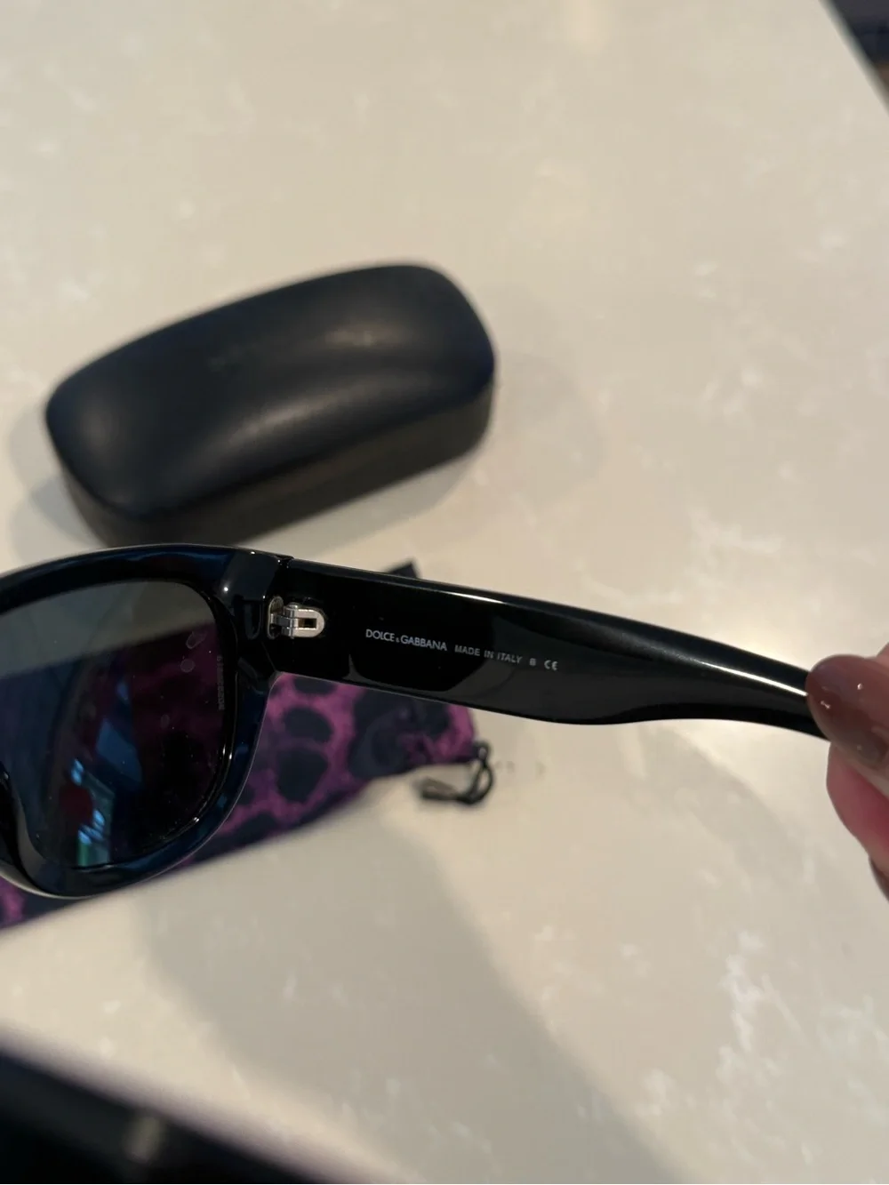 Dolce & Gabbana Black Sunglasses with Dark Lenses